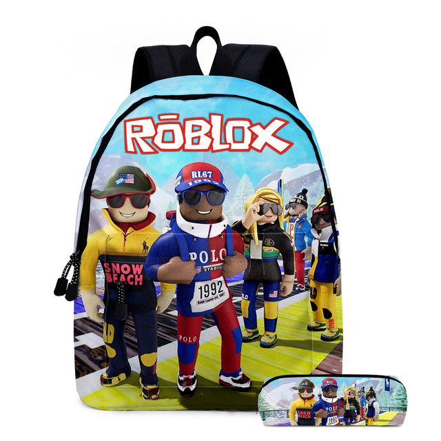 Roblox Mochila Primária e Ensino Médio Estudantes Schoolbag